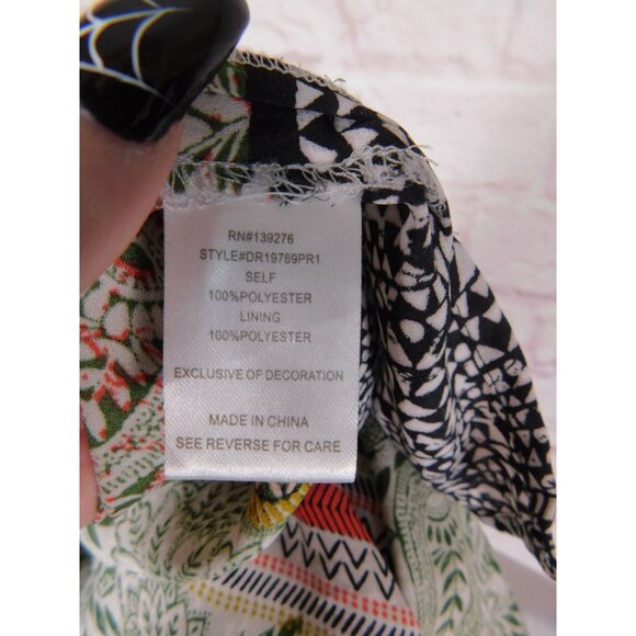 DR2 Boho Peasant Blouse Vintage Style Crochet Floral Print Top M - Picture 11 of 12